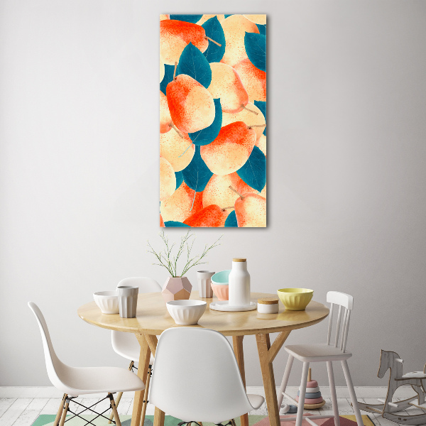 Acrylbild vertikal Birnen