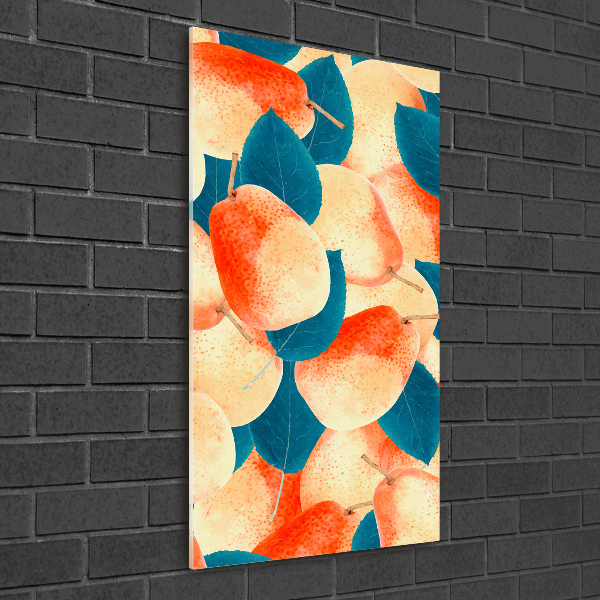 Acrylbild vertikal Birnen