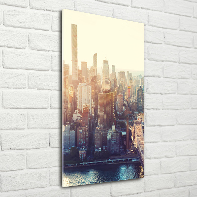Acrylbild vertikal New York aus der Vogelperspektive
