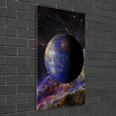 Acrylbild vertikal Quecksilber