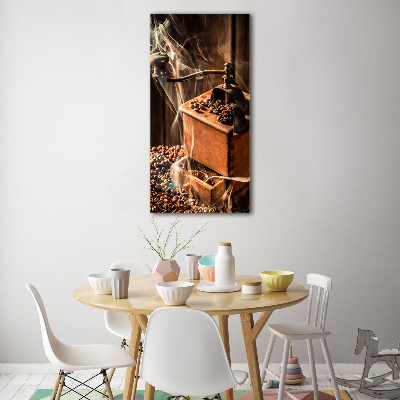 Acrylbild vertikal Kaffeebohnen