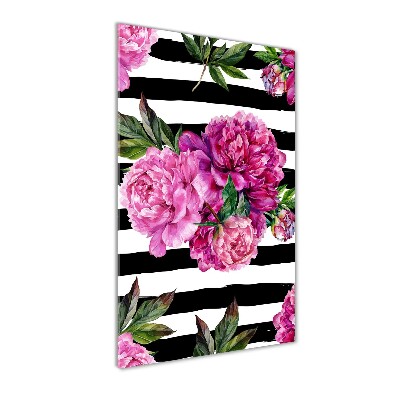 Bild auf Acrylglas vertikal Pfingstrosen