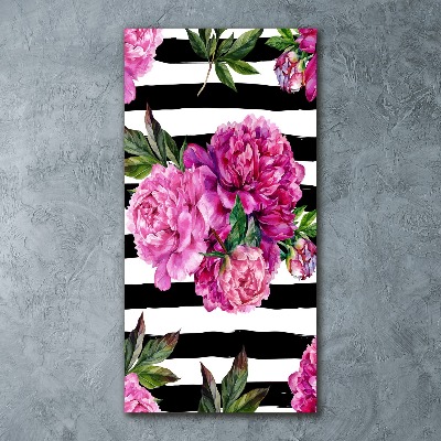 Bild auf Acrylglas vertikal Pfingstrosen