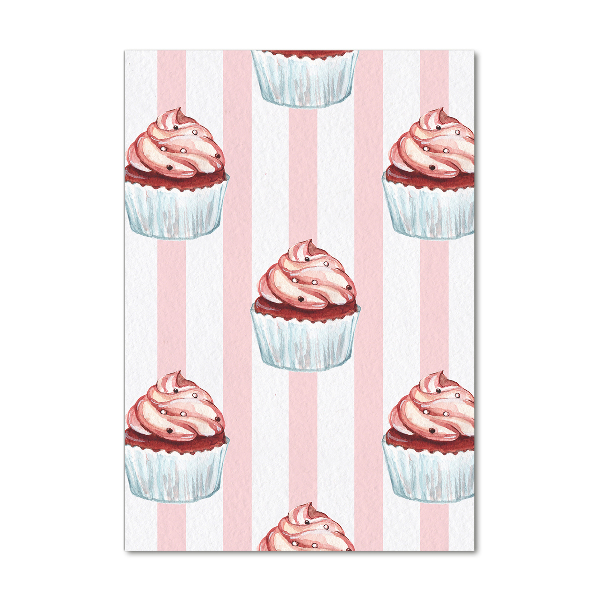 Modernes Acrylbild vertikal Cupcakes