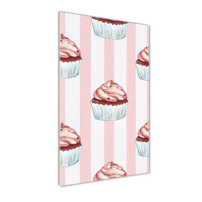 Modernes Acrylbild vertikal Cupcakes