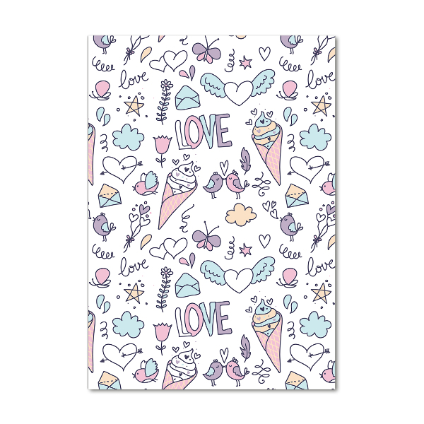 Acrylbild vertikal Romantisches Muster