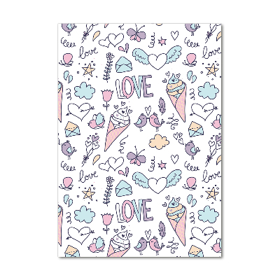 Acrylbild vertikal Romantisches Muster