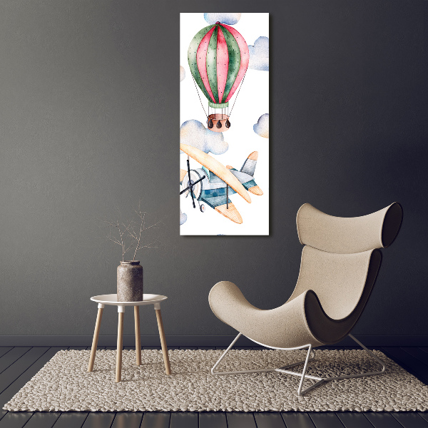 Bild auf Acrylglas vertikal Ballons und Flugzeuge