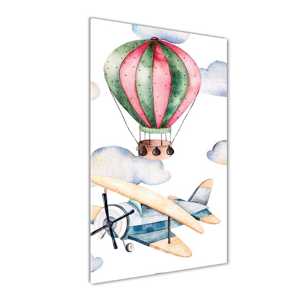 Bild auf Acrylglas vertikal Ballons und Flugzeuge