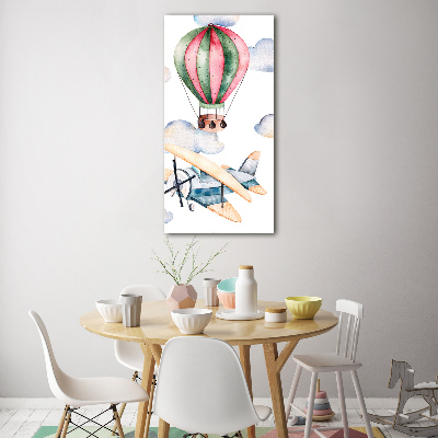 Bild auf Acrylglas vertikal Ballons und Flugzeuge