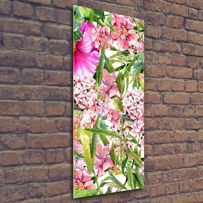 Bild auf Acrylglas vertikal Tropische Blumen