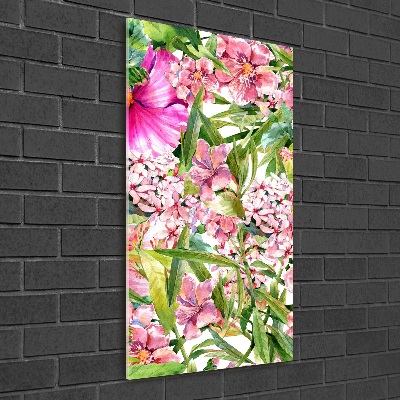Bild auf Acrylglas vertikal Tropische Blumen