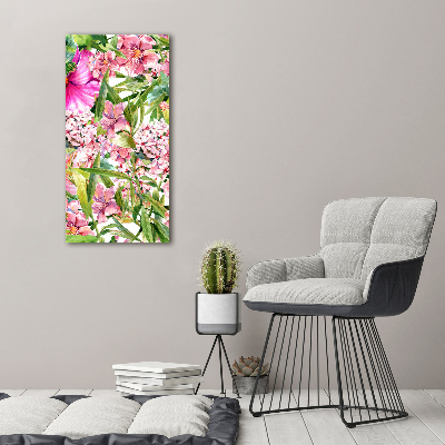 Bild auf Acrylglas vertikal Tropische Blumen