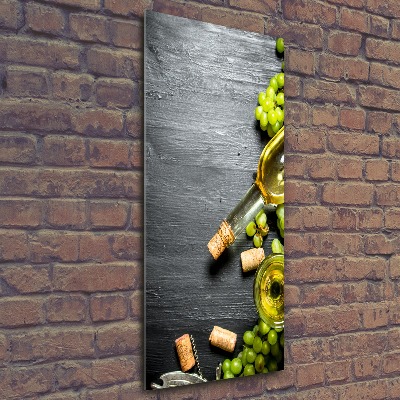 Plexiglasbilder vertikal Trauben und Wein