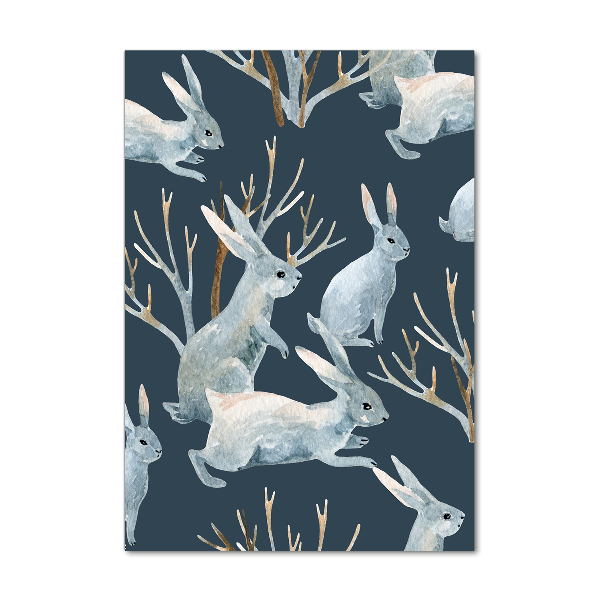 Bild auf Acrylglas vertikal Kaninchen