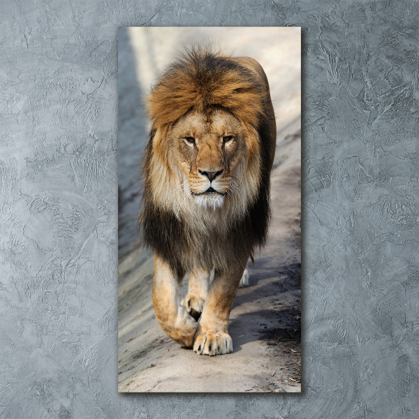 Modernes Acrylbild vertikal Löwe