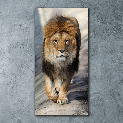 Modernes Acrylbild vertikal Löwe
