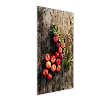 Modernes Acrylbild vertikal Äpfel auf dem Tisch