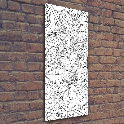 Bild auf Acrylglas vertikal Zentangle-Hintergrund