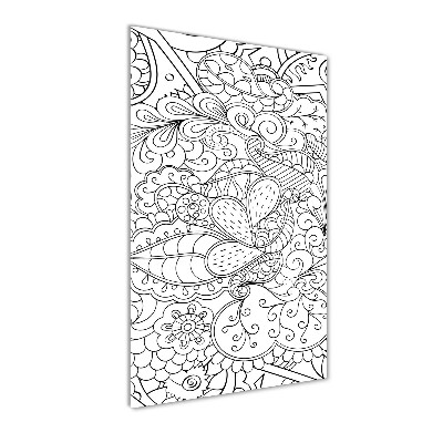 Bild auf Acrylglas vertikal Zentangle-Hintergrund
