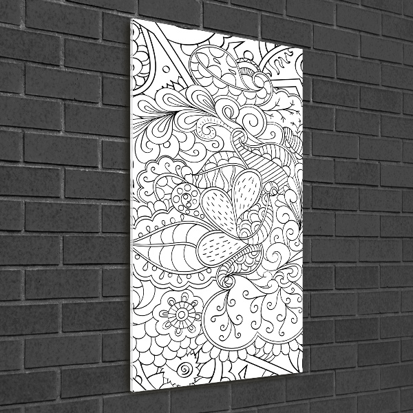 Bild auf Acrylglas vertikal Zentangle-Hintergrund