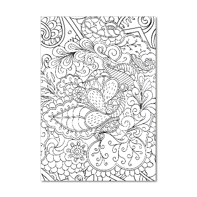 Bild auf Acrylglas vertikal Zentangle-Hintergrund