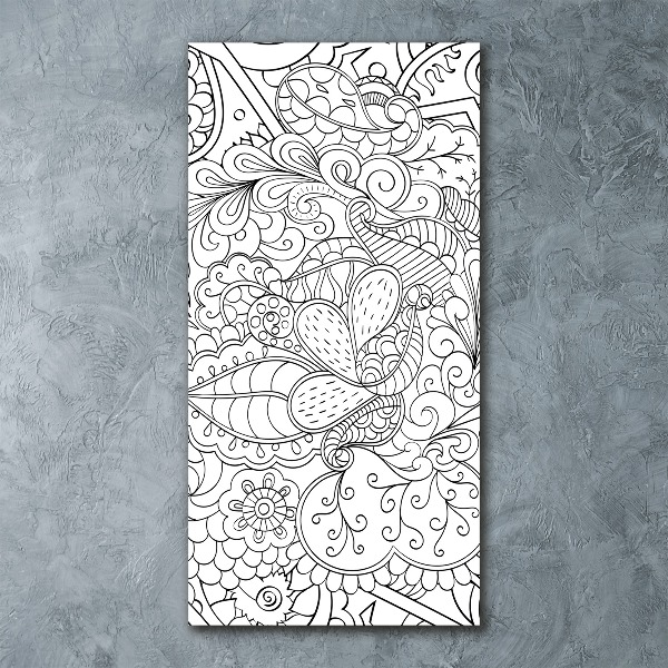 Bild auf Acrylglas vertikal Zentangle-Hintergrund