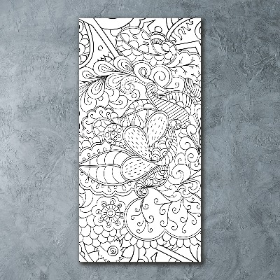 Bild auf Acrylglas vertikal Zentangle-Hintergrund