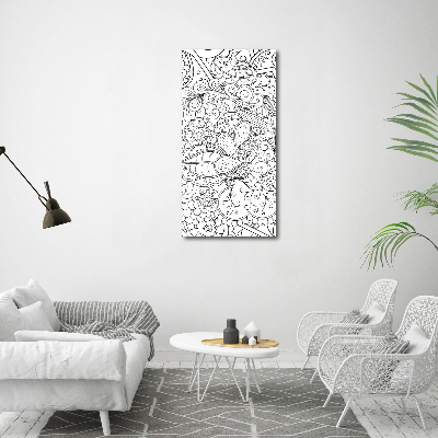 Bild auf Acrylglas vertikal Zentangle-Hintergrund