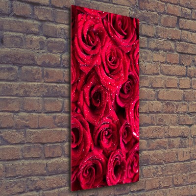 Acrylbild vertikal Rote Rosen