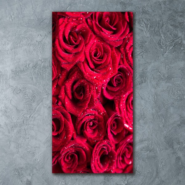 Acrylbild vertikal Rote Rosen