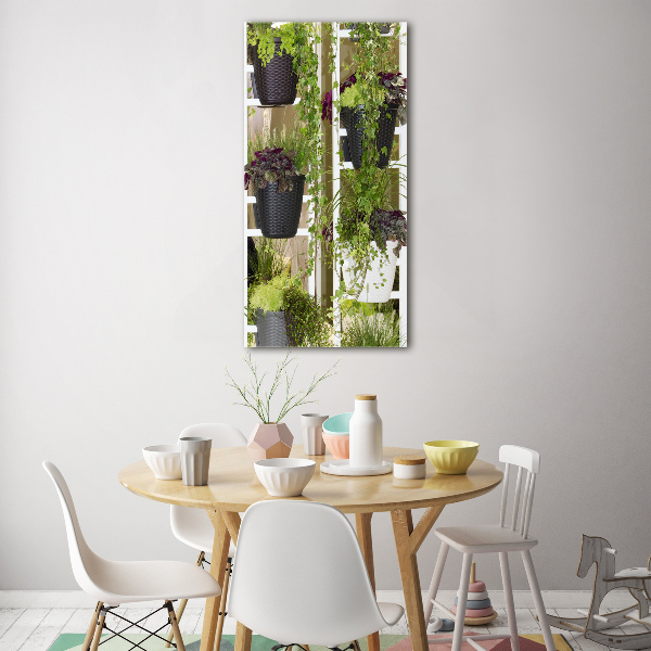 Bild auf Acrylglas vertikal Blumenbeet