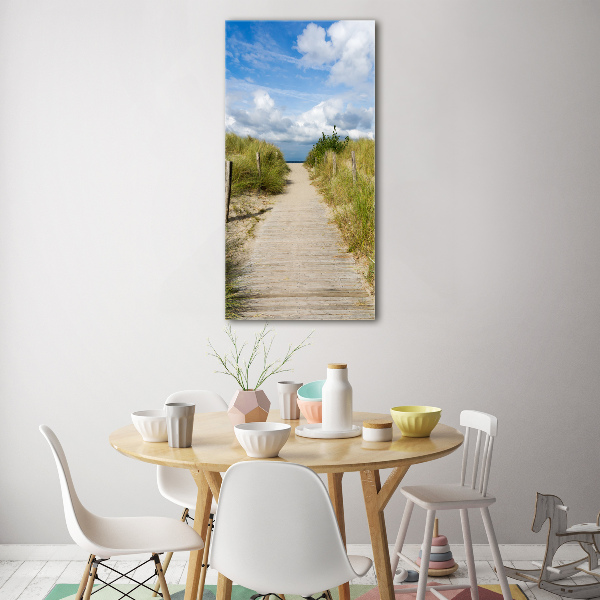 Plexiglasbilder vertikal Weg zum Strand