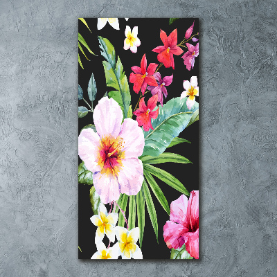 Acrylbild vertikal Hawaiianisches Muster