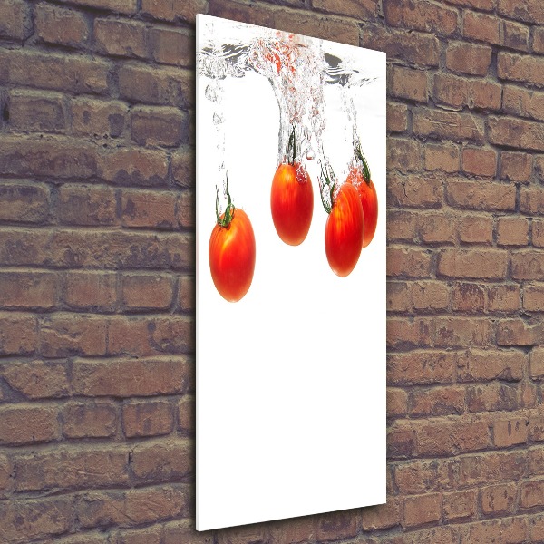 Acrylbild vertikal Tomaten unter Wasser