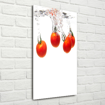 Acrylbild vertikal Tomaten unter Wasser