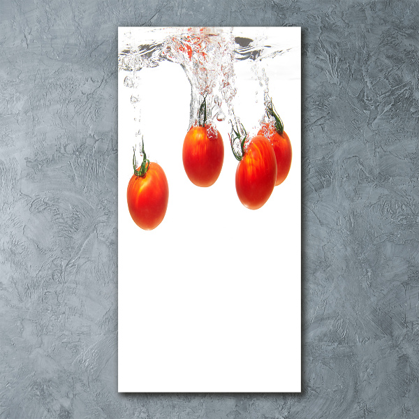 Acrylbild vertikal Tomaten unter Wasser