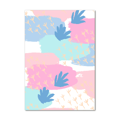 Modernes Acrylbild vertikal Bunte Flecken