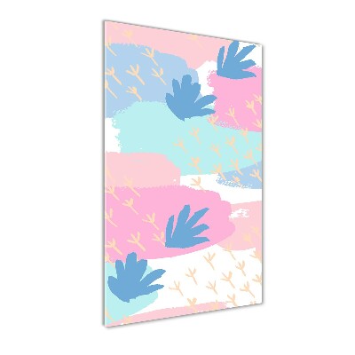 Modernes Acrylbild vertikal Bunte Flecken