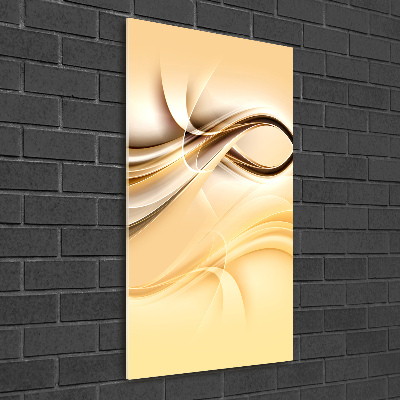 Modernes Acrylbild vertikal Abstrakte Welle