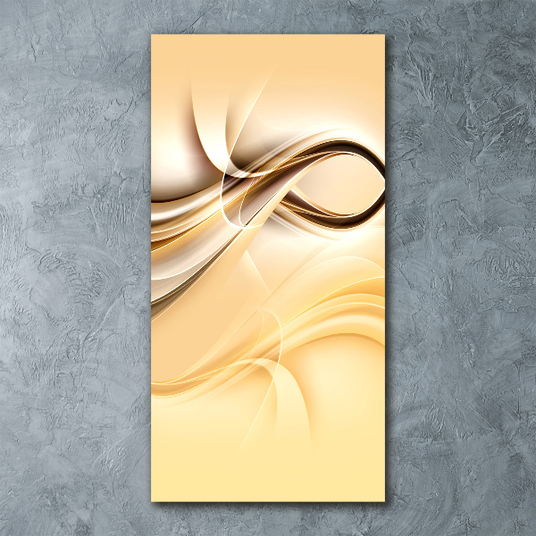 Modernes Acrylbild vertikal Abstrakte Welle