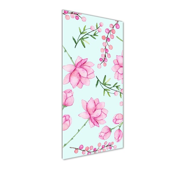 Bild auf Acrylglas vertikal Blüten und Beeren