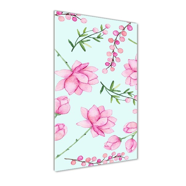 Bild auf Acrylglas vertikal Blüten und Beeren