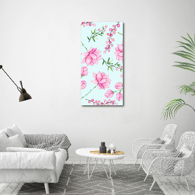 Bild auf Acrylglas vertikal Blüten und Beeren