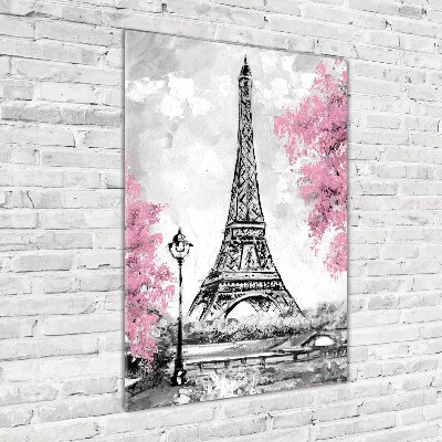 Acrylbild vertikal Eiffelturm Paris
