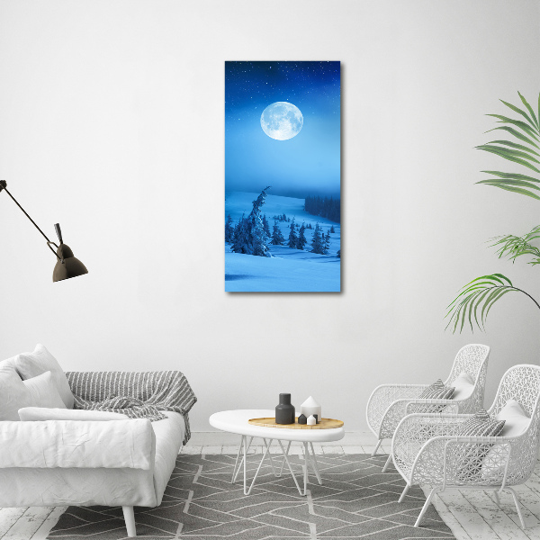 Bild auf Acrylglas vertikal Vollmond