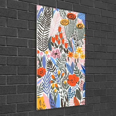Bild auf Acrylglas vertikal Tropische Blumen