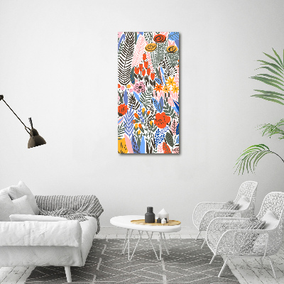 Bild auf Acrylglas vertikal Tropische Blumen