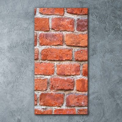 Modernes Acrylbild vertikal Ziegelmauer