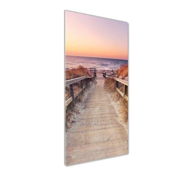 Acrylbild vertikal Weg zum Strand